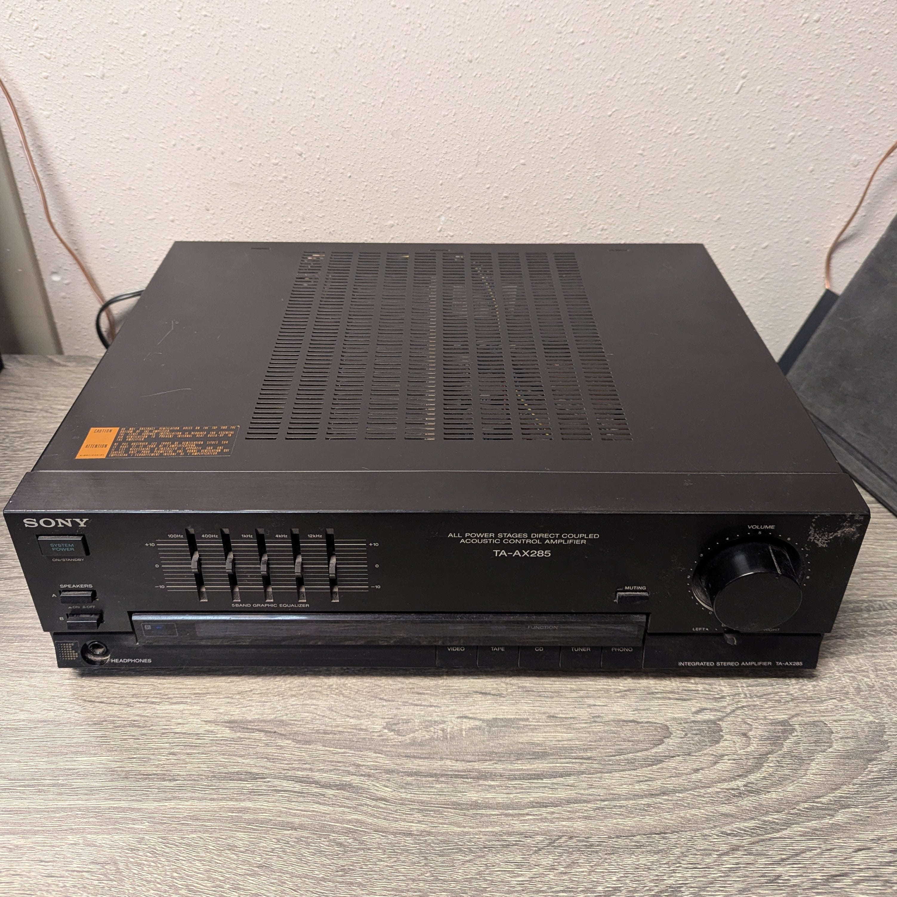 Sony TA-AX285 Integrated Amplifier | Turntables & Trails