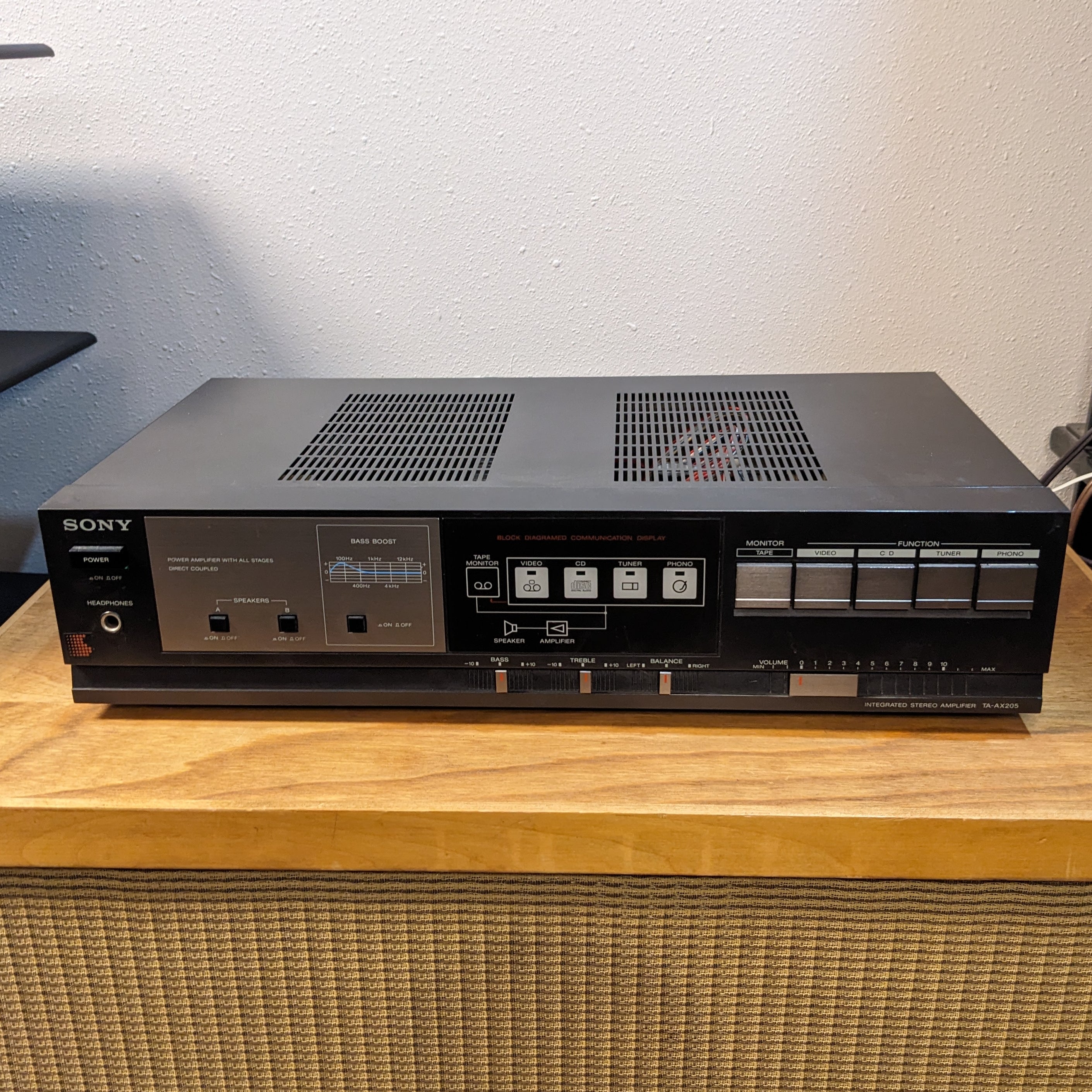 Sony TA-AX205 Integrated Stereo Amplifier | Turntables & Trails